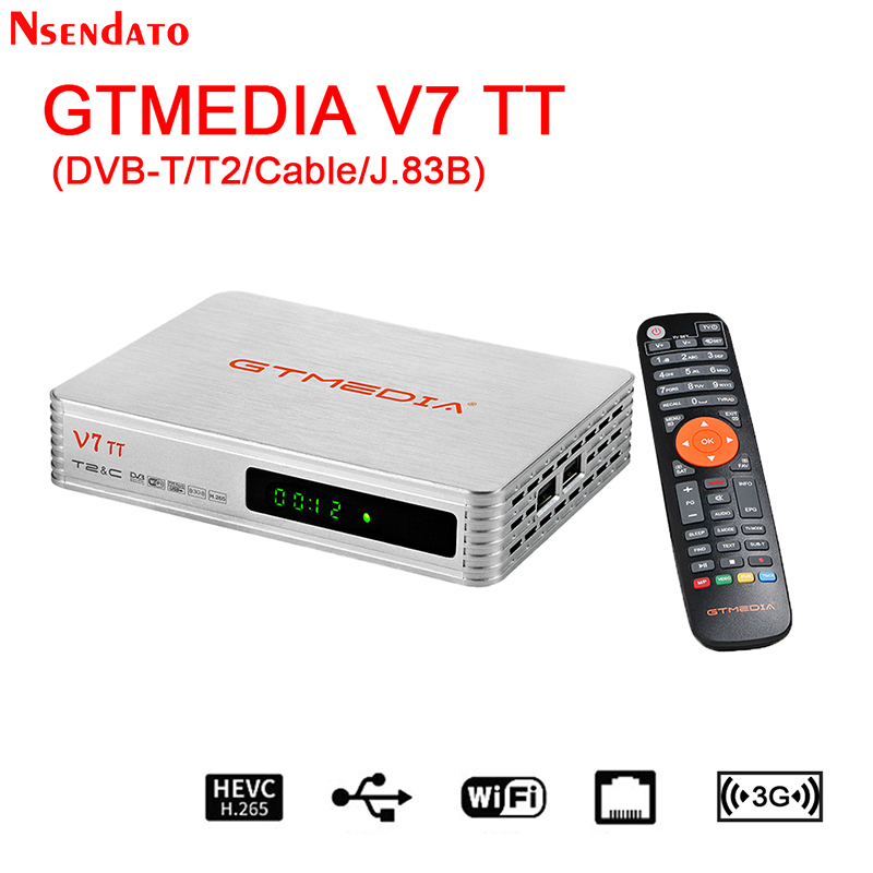 Gtmedia V7 TT kỹ thuật số TV Receiver đầy đủ H.265 DVB-TT2cáp kỹ thuật số Wifi TV Receiver cho USB wifi Set Top TV