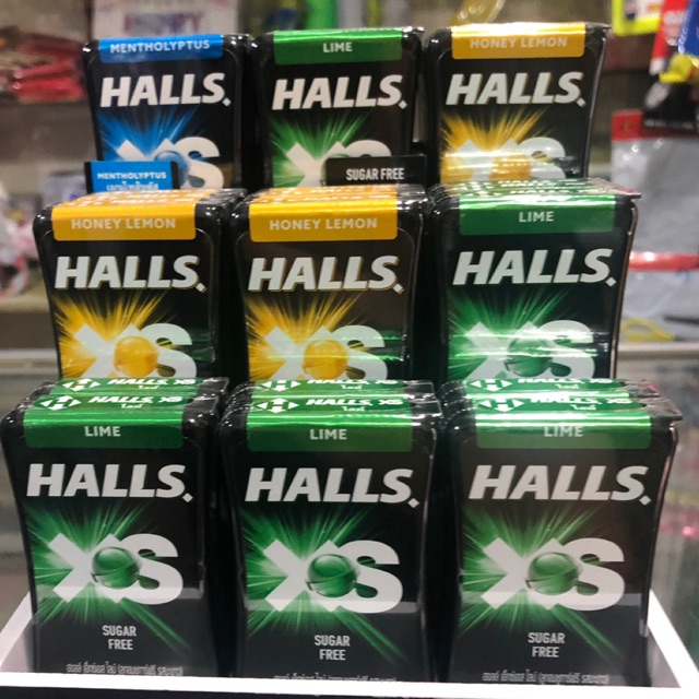Kẹo ngậm không đường HALLS XS 13.8g hương chanh mật ong, hương chanh, hương bạc hà