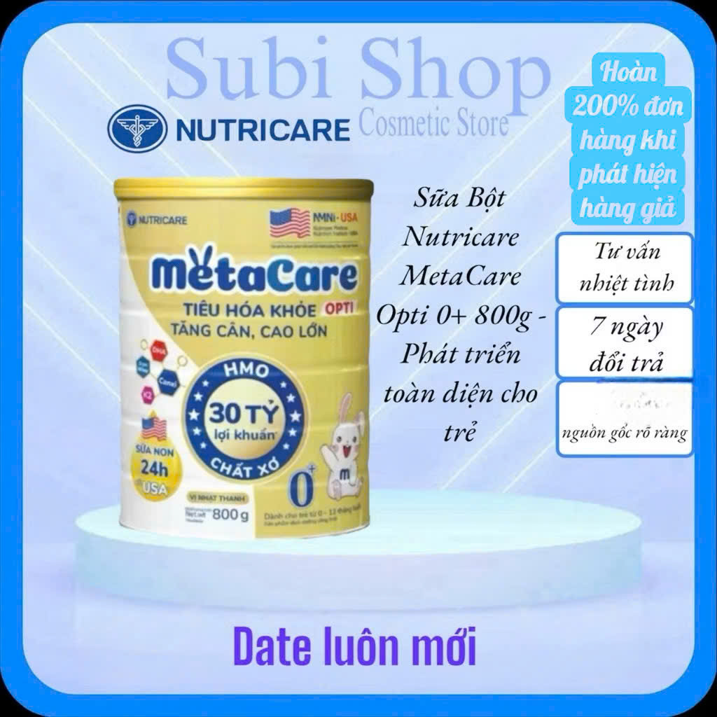 Sữa Bột Nutricare MetaCare Opti 0+/1+/2+ 800g - Phát triển toàn diện cho trẻ
