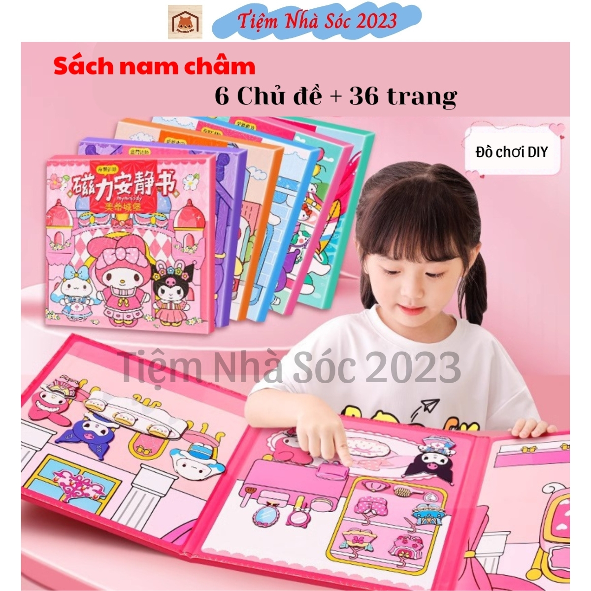 DIY toys Kuromi silent magnetic book magnets magnetic book gifts for baby-squirrel shop 2023