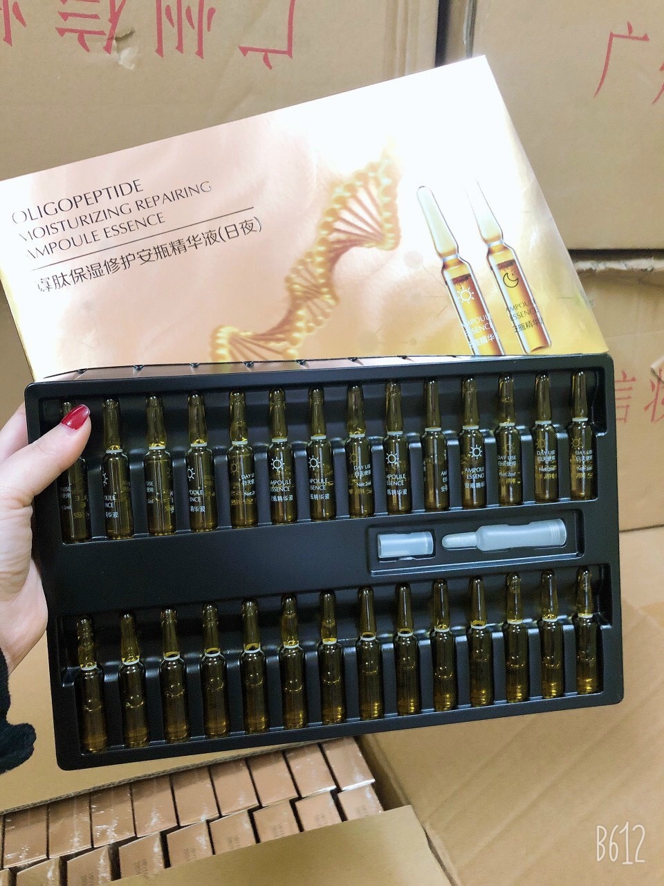 Set tinh chất serum 28 ống Oligopeptide Ampoules Essence dưỡng ẩm phục hồi làm da xạm nám xỉu màu nội địa Trung Nhập Khẩu cao cấp