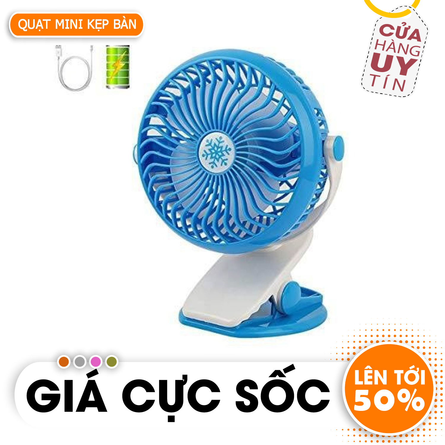 Quạt Kẹp Mini F168, Quạt kẹp bàn cho dân văn phòng, Quạt kẹp bàn 3 chế độ, Dung Lượng Pin Lớn, Sử Dụng Được Trong Nhiều Giờ, Tích Hợp Cáp Sạc Pin Tích Điện USB Dễ Dàng Sạc Bằng Laptop, Pin dự phòng, CPU,...,