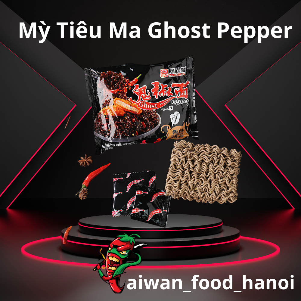 Mì Tiêu Ma Ghost Pepper Hãng TongWanFu - Mì Trộn Gà Cay Nhất Thế Giới - Loại Gói 112gr
