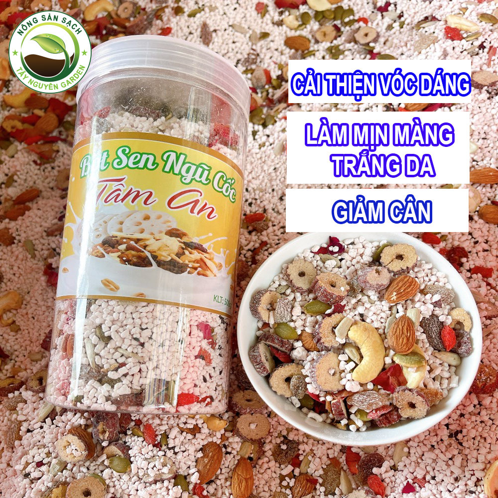 Bột củ sen mix hạt dinh dưỡng, ngũ cốc giảm cân, ăn kiêng, dưỡng nhan - nông sản sạch tây nguyên