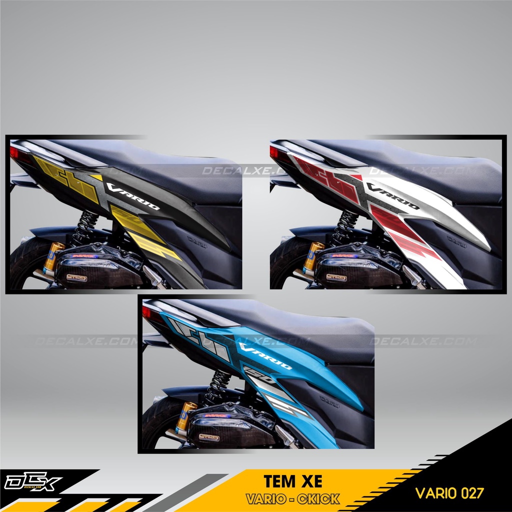 Tem xe rời dán xe honda vario - click 125-150 | chất liệu decal cao cấp , chống nước , bền màu , cắt sẵn | var18-027