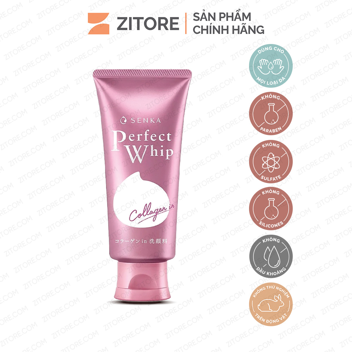 Sữa rửa mặt senka tạo bọt bổ sung collagen 120g - sản phẩm chính hãng tại zitore