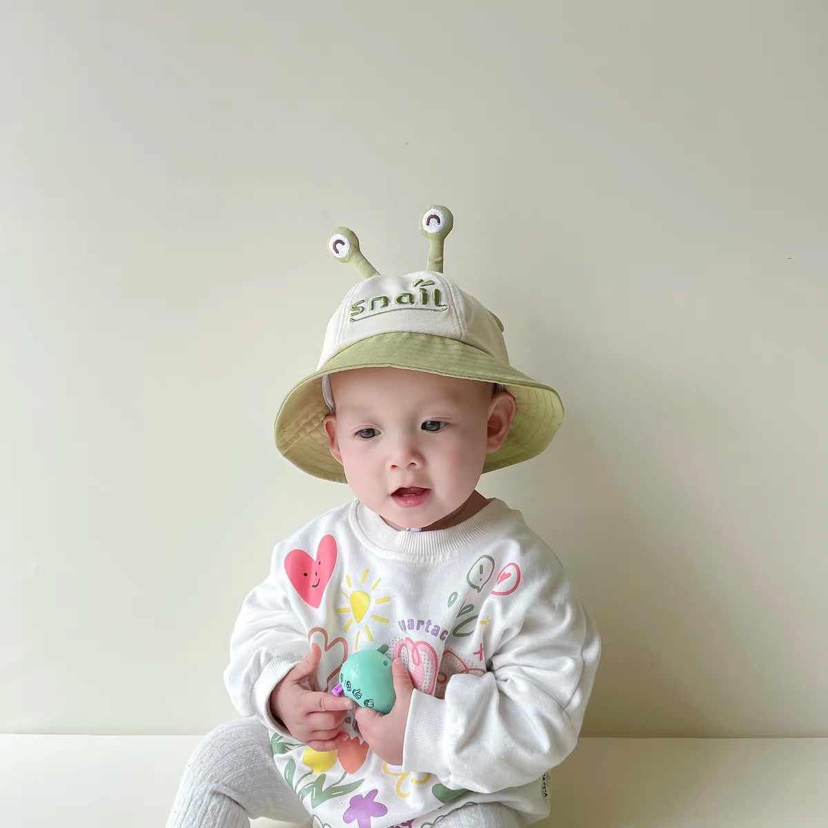 Nón cho bé - Mũ vành hình mắt ốc sên Snail dễ thương cho bé trai bé gái đi học