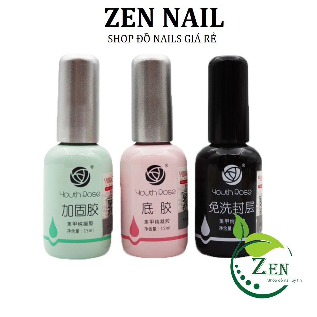 Base top Cứng móng hoa hồng 15ml - Cần Thiết với Tất Cả Thợ Nails