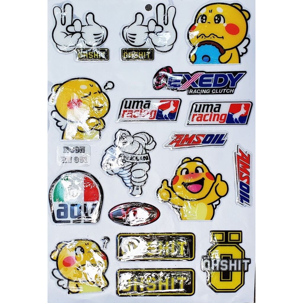 Decal nổi trang trí xe - h051