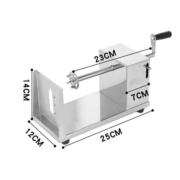 Máy Cắt Khoai Tây Lốc Xoáy Xoắn Ốc Inox (Tặng Kèm 2 Lưỡi Dao)