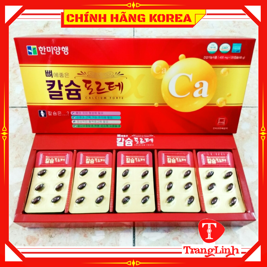 Viên bổ sung canxi hàn quốc Hanmi cao cấp, hộp đỏ 120 viên - Thực phẩm cho sức khỏe, tranglinh