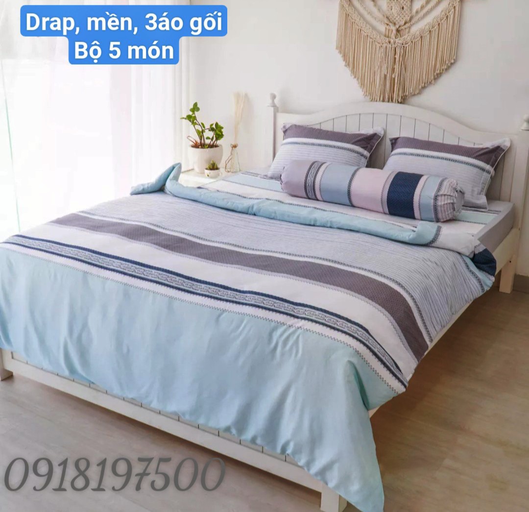[HCM]Bộ drap CÓ MỀN Tencel vải nhập Hàn Quốc đỉnh cao mát mềm mại { 5 món }