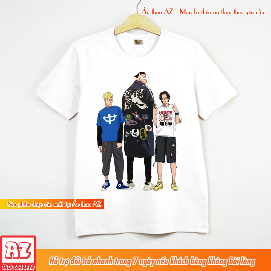 Áo thun One Piece in hình Băng Hải Tặc Râu Trắng ACE - Có size trẻ em M2681