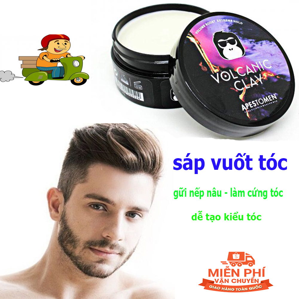 Clay Wax, Sáp Vuốt Tóc Nam Volcanic Clay Apestomen 2018, Vuốt Tóc Nam, Sáp Vuốt Tóc -Làm Dày Tóc Hơn, Dễ Dàng Sử Dụng, An Toàn Cho Tóc Và Da Đầu, Dễ Dàng Tạo Kiểu Chi Tiết Và Nhấn Mạnh Kiểu Tóc Của Bạn - Lưa Chọn Cho Tóc Khó Vào Nếp!