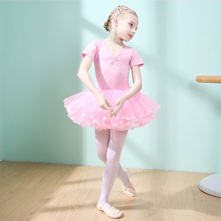 Váy Múa Bale Cho Bé KIDSBALLET Váy Múa Liền Lưng Nơ Váy Múa Cho Bé Gái Váy Múa Ba Lê Váy Múa Trẻ Em Váy Múa Bé Gái - 2