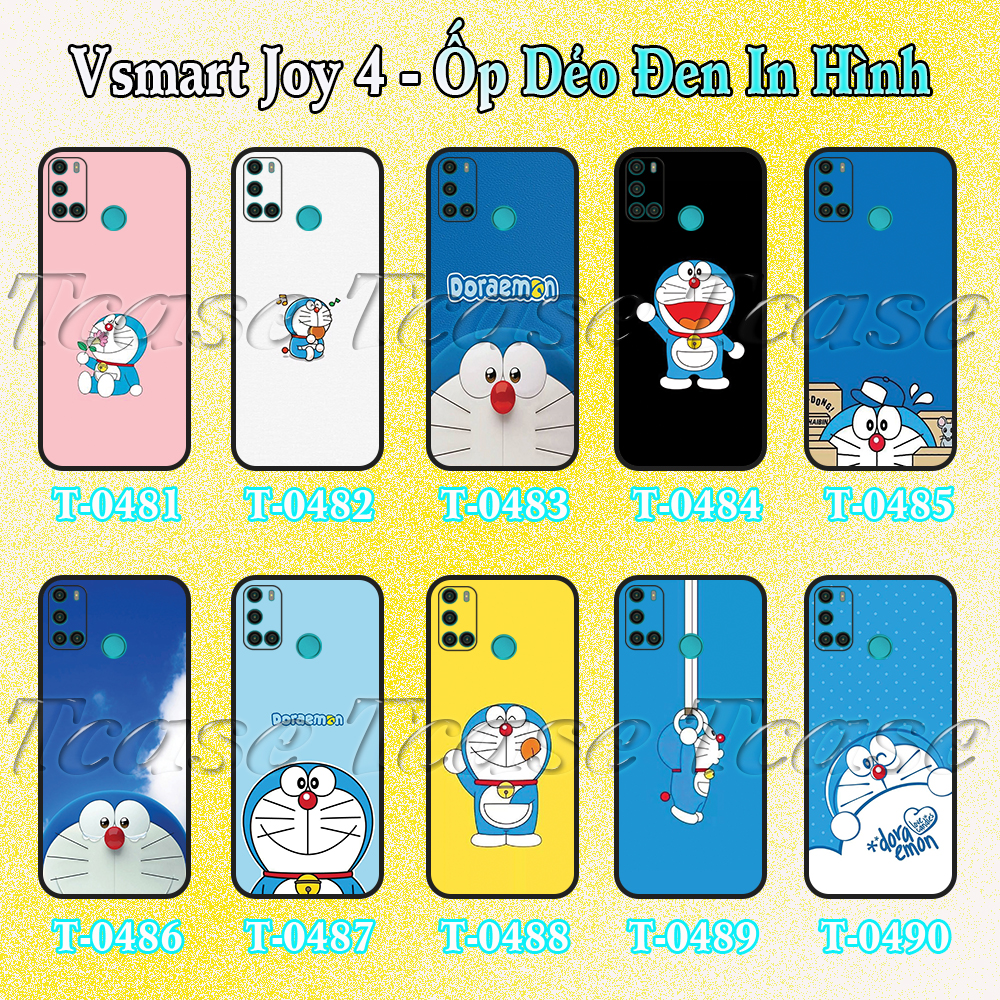 [HCM]Ốp lưng Vsmart Joy 4 - Ốp dẻo đen in hình Hoạt hình Chú mèo Chú Mèo máy