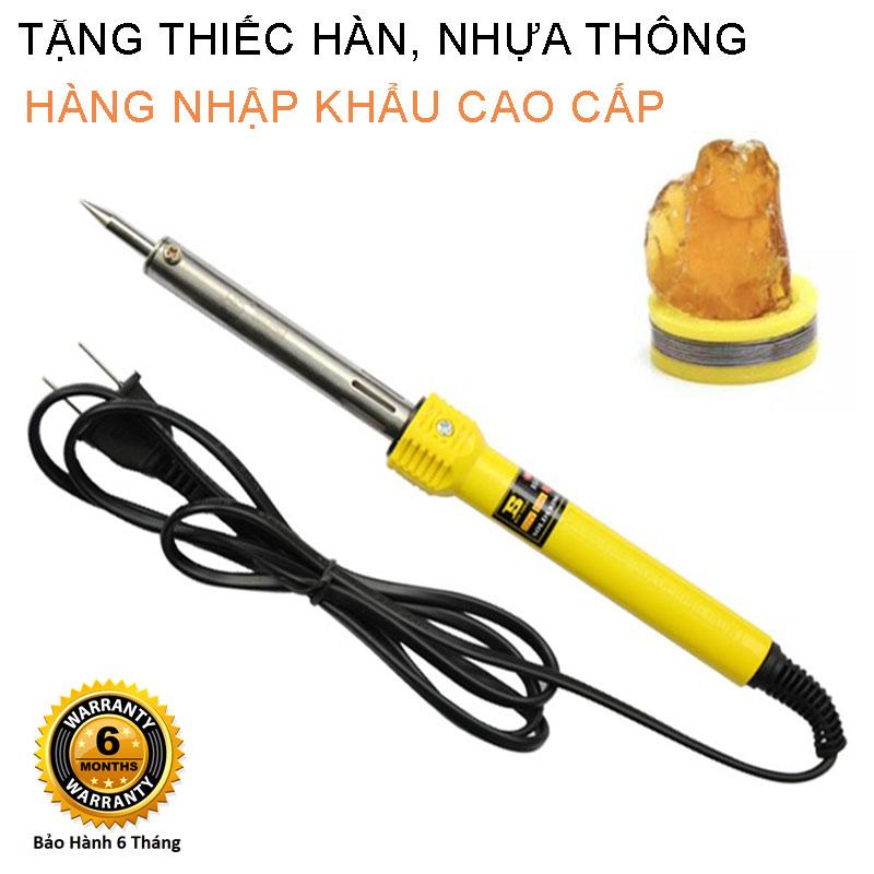 Bộ Mỏ hàn chì RD 60W Kèm Cuộn thiếc hàn Á Châu Sn40 và Nhựa thông Công suất 60W gia nhiệt nhanh thiết kế chắc chắn