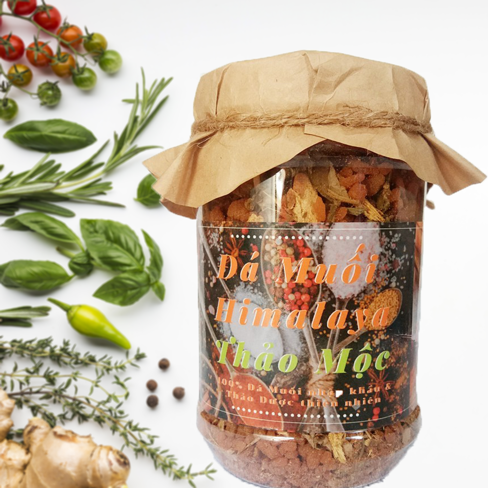 Đá Muối Hymalaya Thảo Dược Ngâm Chân Loại Hạt To - Giúp Ngủ Ngon & Ngâm Chân Thải Độc Chân - Giảm Nhức Mỏi 500 gram