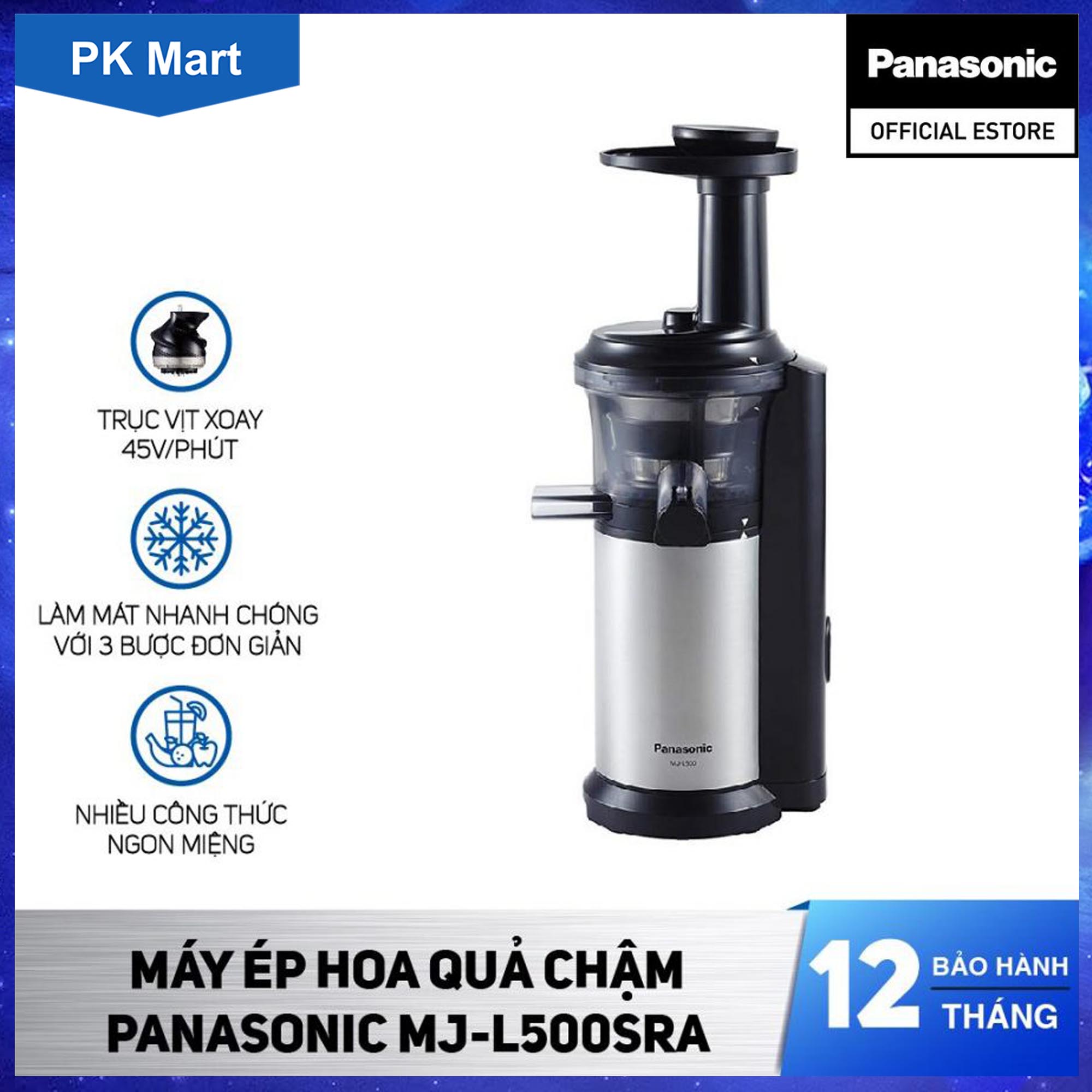 Máy ép hoa quả chậm panasonic mj-l500