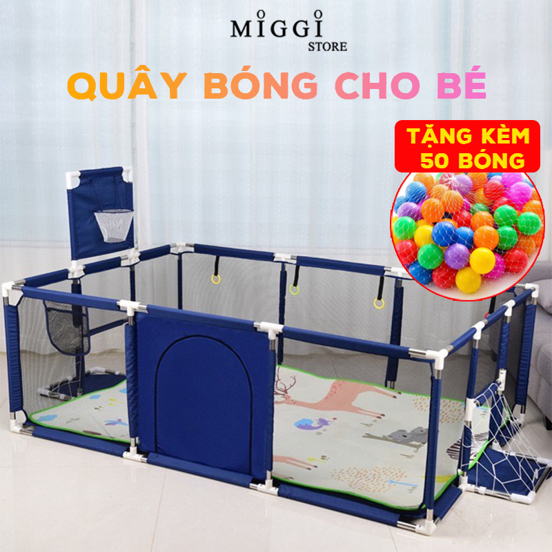 [TẶNG 50 BÓNG NHỰA] Nhà bóng cho bé - Quây bóng lều chơi bóng - Quây cũi cho bé - Nhà banh cho bé - Quây cũi kiêm nhà bóng