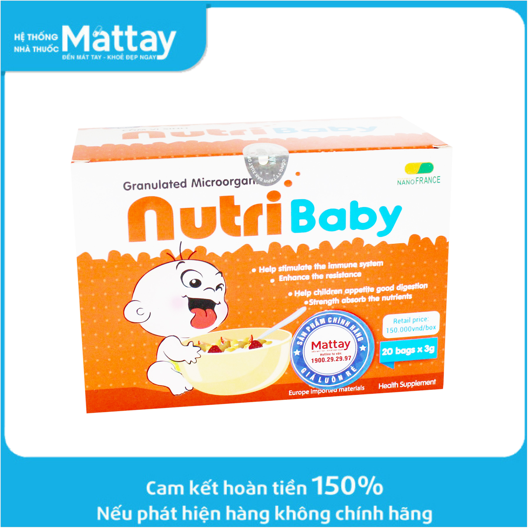 Cốm vi sinh nutri baby vị cam