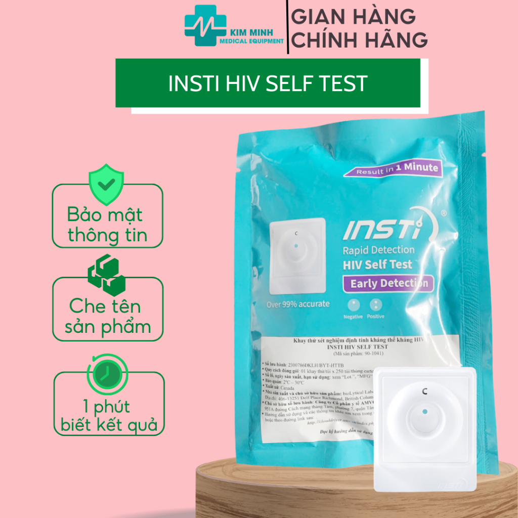  Que thử HIV cao cấp tại nhà Insti HIV Self test 1 bộ 1 phút biết ngay kết quả 