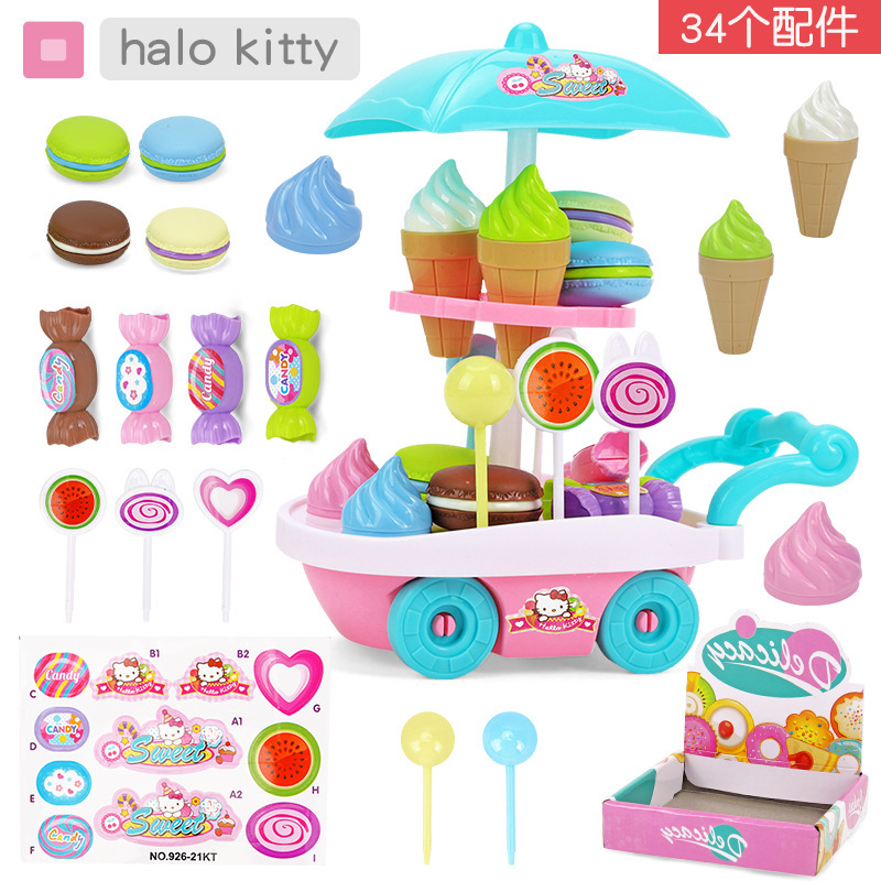 Xe kem - xe đẩy bán kem hallo katty/ little pony/ lol cho bé - tshop90