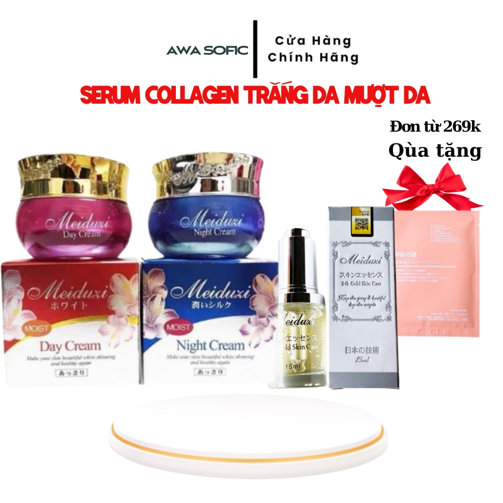Bộ Kem Meiduzi nhật bản chính hãng trắng da dưỡng da mờ nám, xóa mụn dưỡng ẩm mịn căng bóng có 4 phân loại lựa chọn mỗi sản phẩm