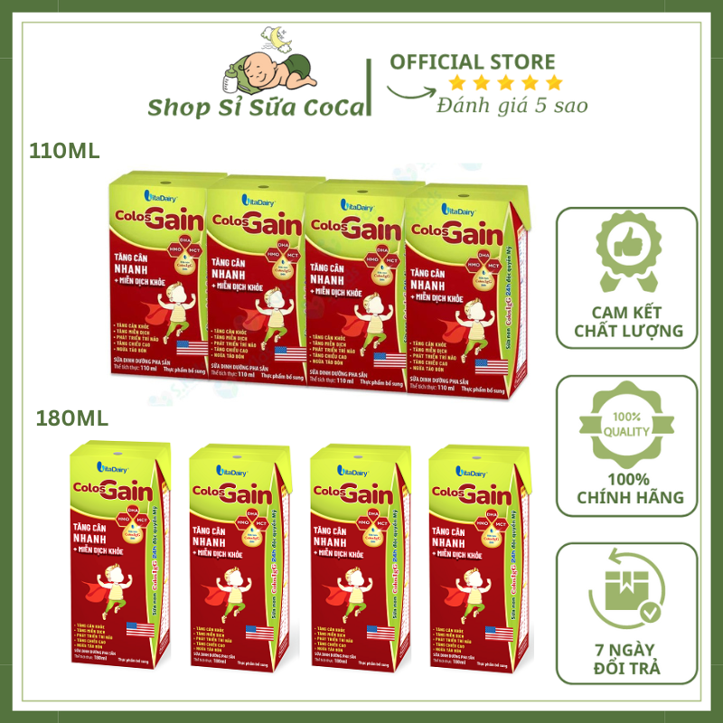 Colos gain pha sẵn 48 hộp 110ml/180ml