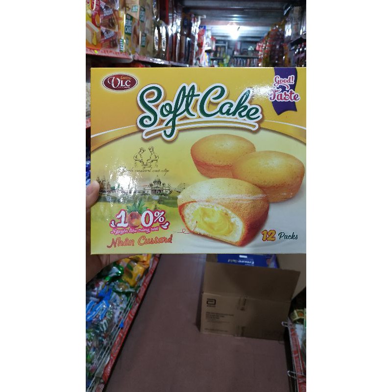 Bánh trứng soft cake nhân custard hộp 12 cái siêu ngon