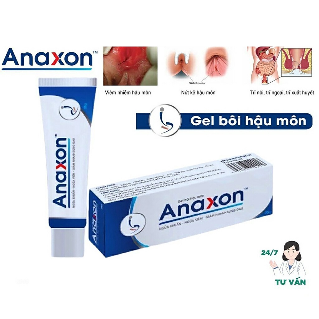 Gel bôi trĩ anaxon giảm nhanh đau rát, chảy máu, ngứa ngáy, co nhỏ búi trĩ