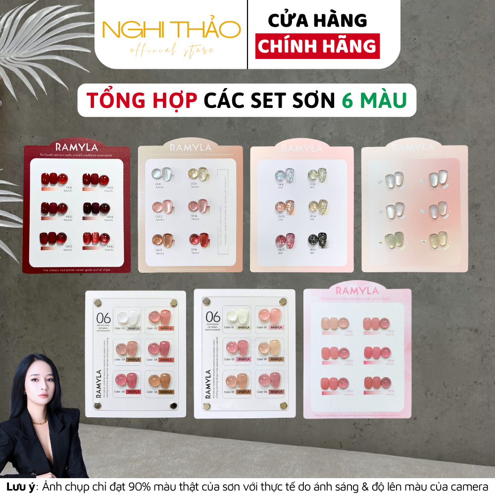 Set sơn gel RAMYLA 6 màu Nghi Thảo