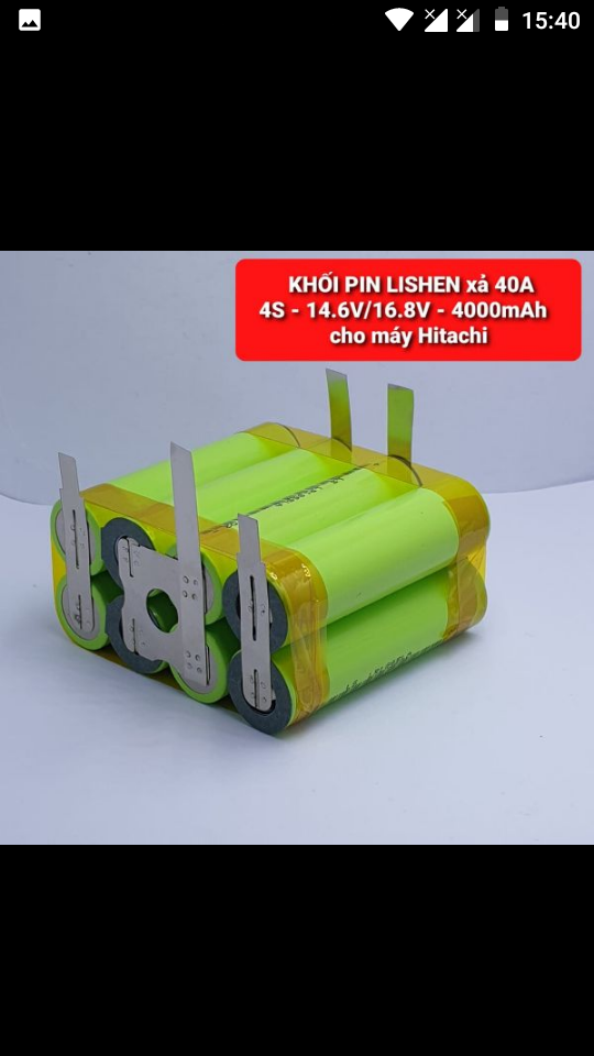 Khối pin 14.4v dung lượng 4000mah xả 40a