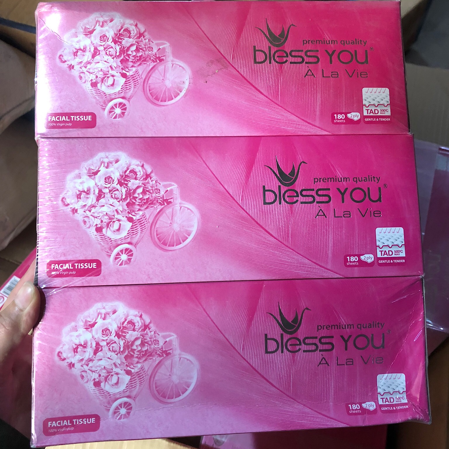 [HCM]Giấy lụa bless you Combo 3 hộp x 180 tờ