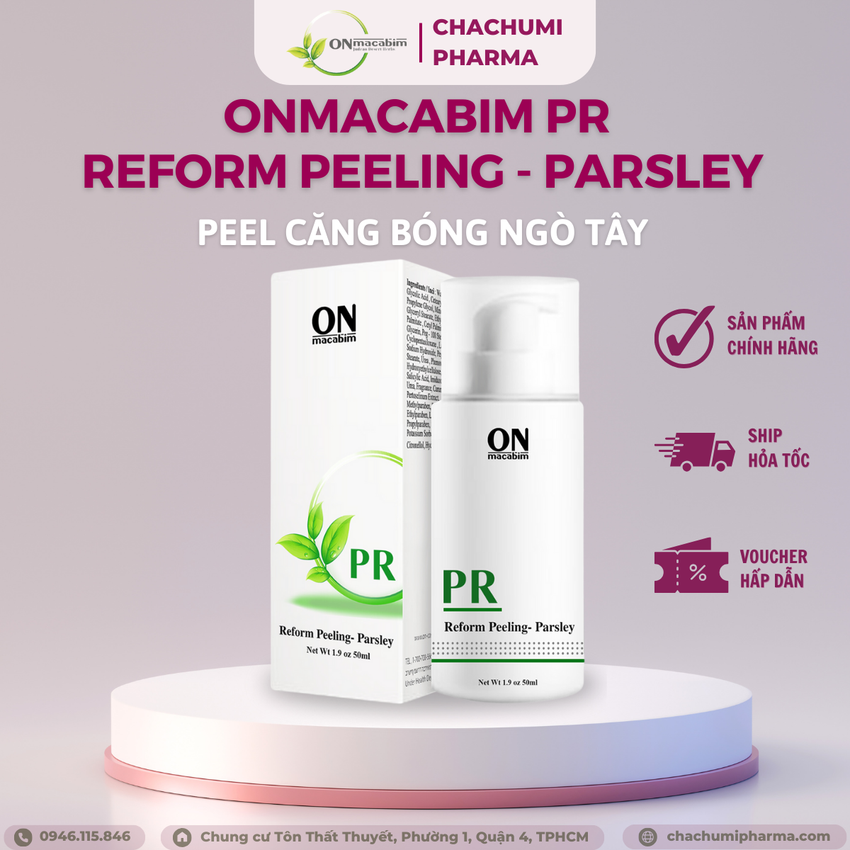 Peel căng bóng ngò tây Onmacabim PR