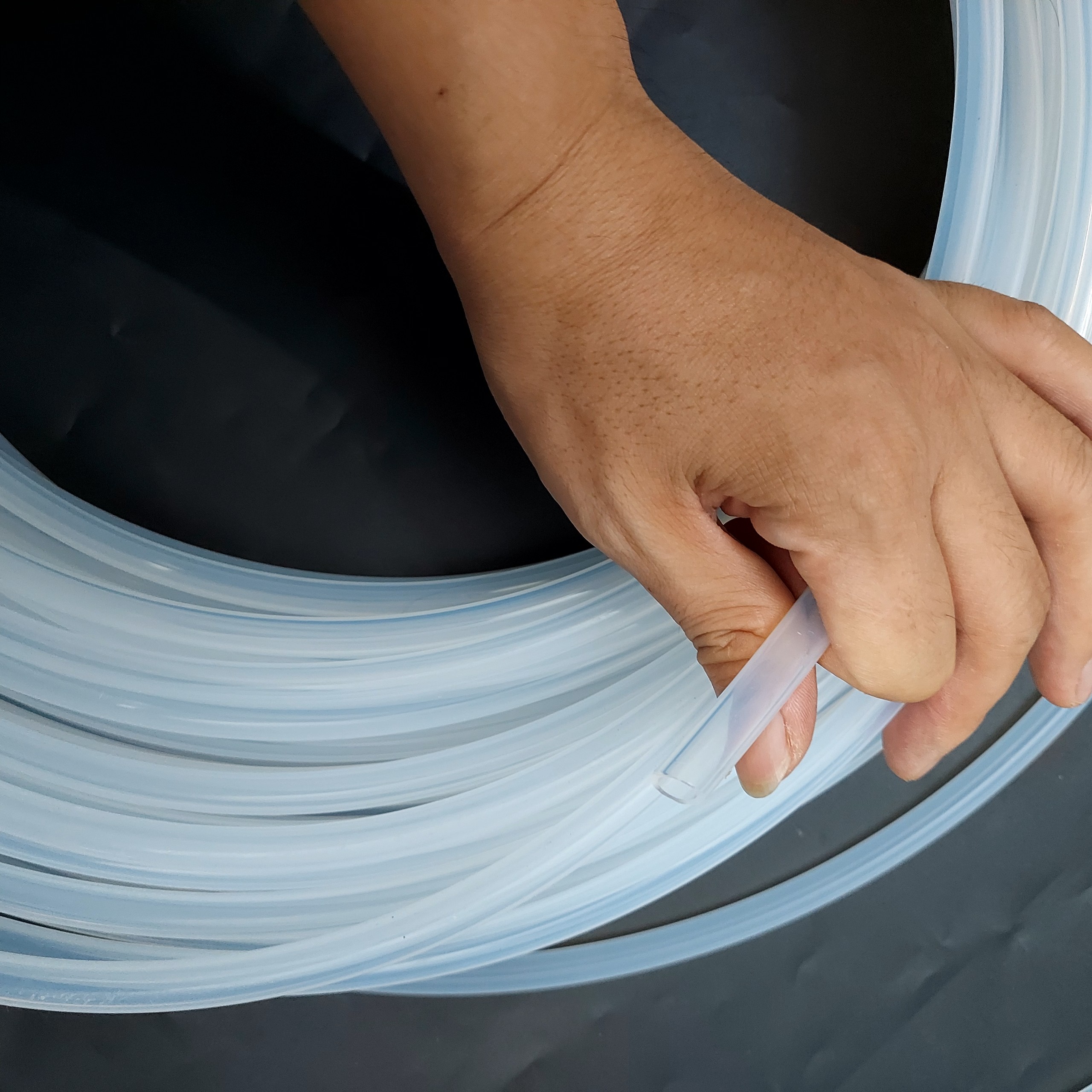 1m Ống Teflon PTFE trong suốt phi 12 phi 8 đường kính ngoài 12mm trong 8mm chịu nhiệt độ cao kháng acid kiềm dung môi