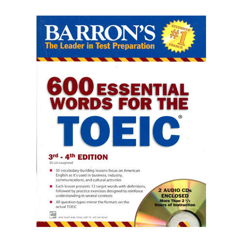 Sách Barrons 600 Essential Words For The toeic Tặng Kèm Audio
