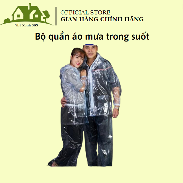 Bộ quần áo đi mưa trong suốt siêu dai,siêu bền NX-15