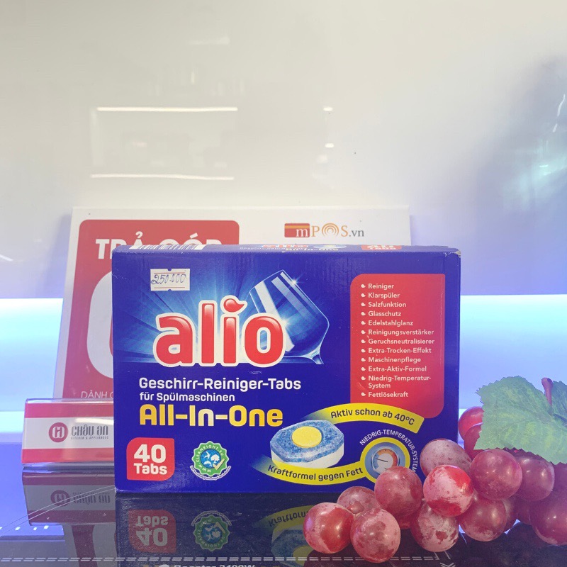 Viên rửa bát ALIO ALL IN ONE 40 viên hàng chính hãng