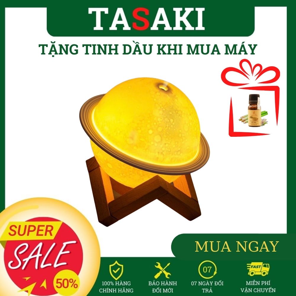 Máy Xông Tinh Dầu Mặt Trăng TASAKI Tỏa Hương Thơm Cho Cho Phòng Ngủ & Trên Ôtô Khuếch Tán Tinh Dầu Phun Sương Tỏa Hương Đuổi Muỗi Máy Xông Tạo Ẩm Tỏa Hương Thơm Lọc Không Khí & Giúp Diệt Khuẩn Và Xua Đuổi Côn Trùng