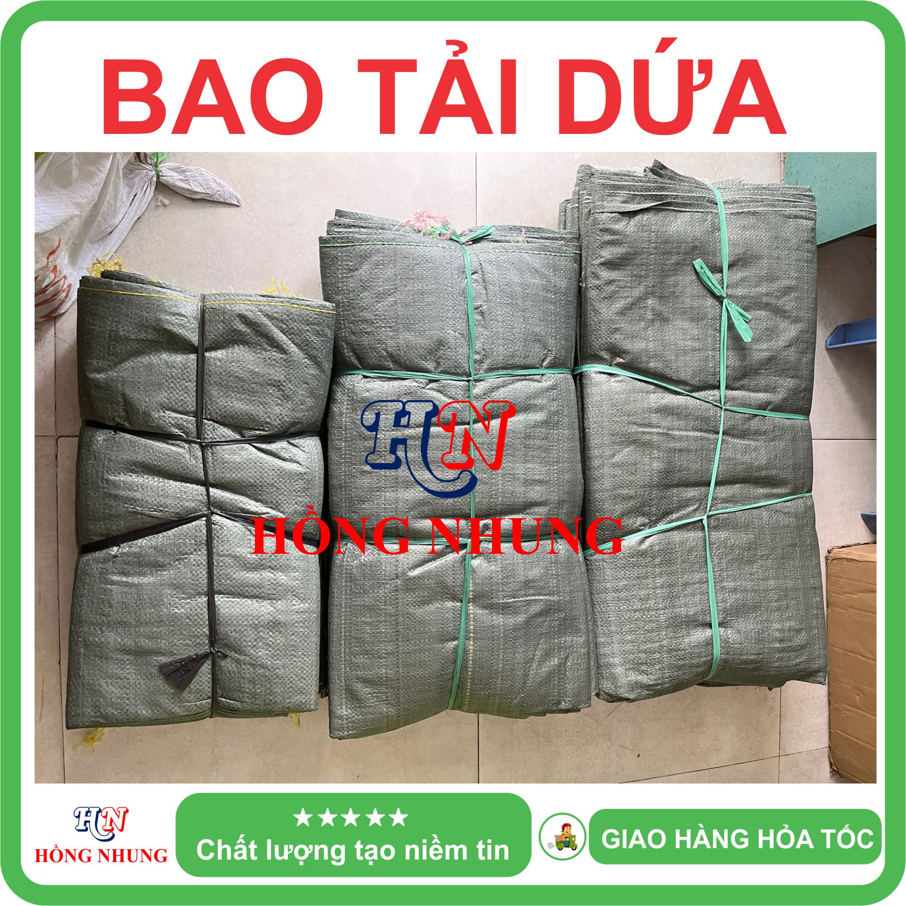 Bao tải dứa 2 tạ / 1,5 tạ / 1,2 tạ / 1 tạ chuyên đóng hàng - chất liệu nilon dai, bền đẹp, chắc chắn.