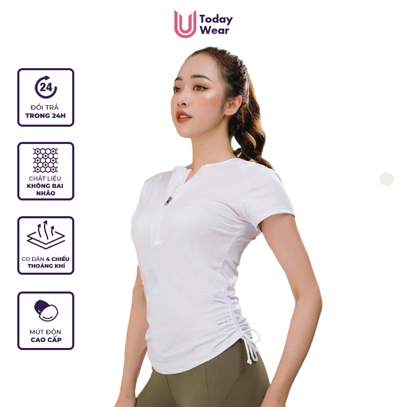 Áo thể thao gym yoga Jennie tay ngắn Today U Wear
