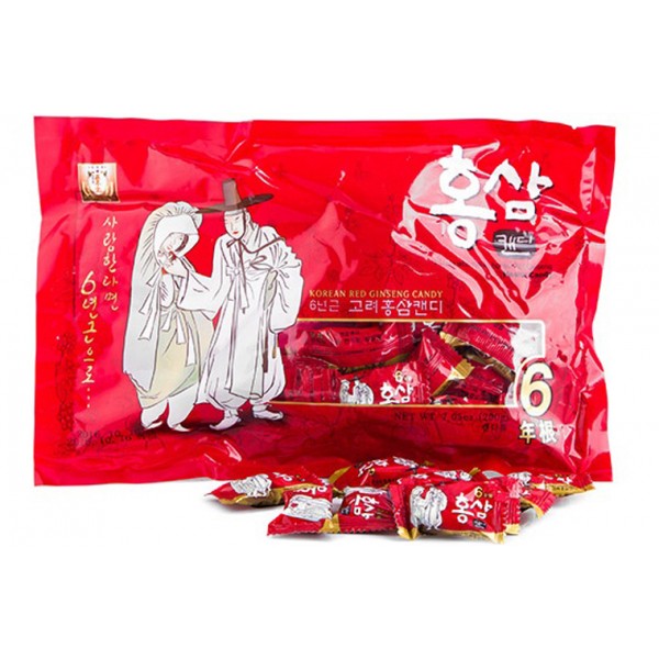 Kẹo Hồng Sâm Hàn Quốc Ông Bà Lão 6 Tuổi - BỊCH 200g