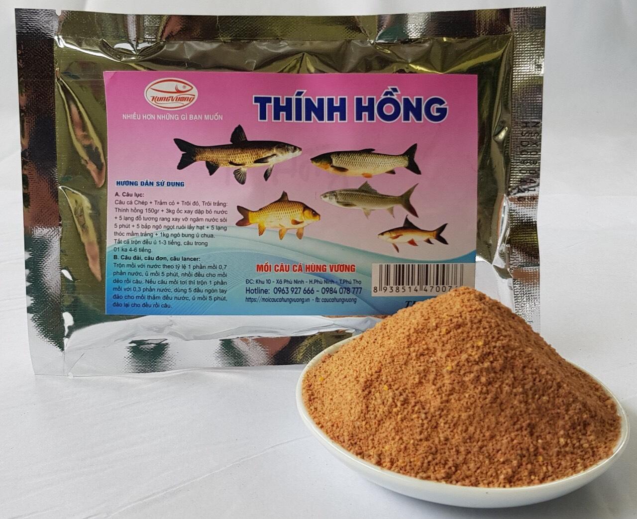 Thính hồng dùng Câu cá chép, Câu cá trắm cỏ, Câu cá trôi - trọng lượng 150gr