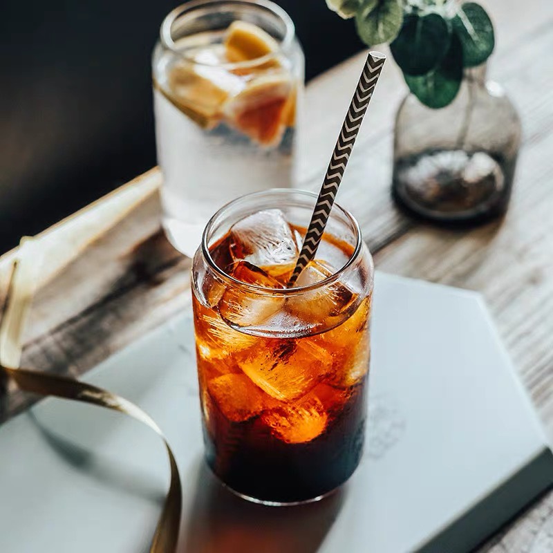 Cốc thuỷ tinh chịu nhiệt hình lon coca - Uống cafe, trà, nước ép,