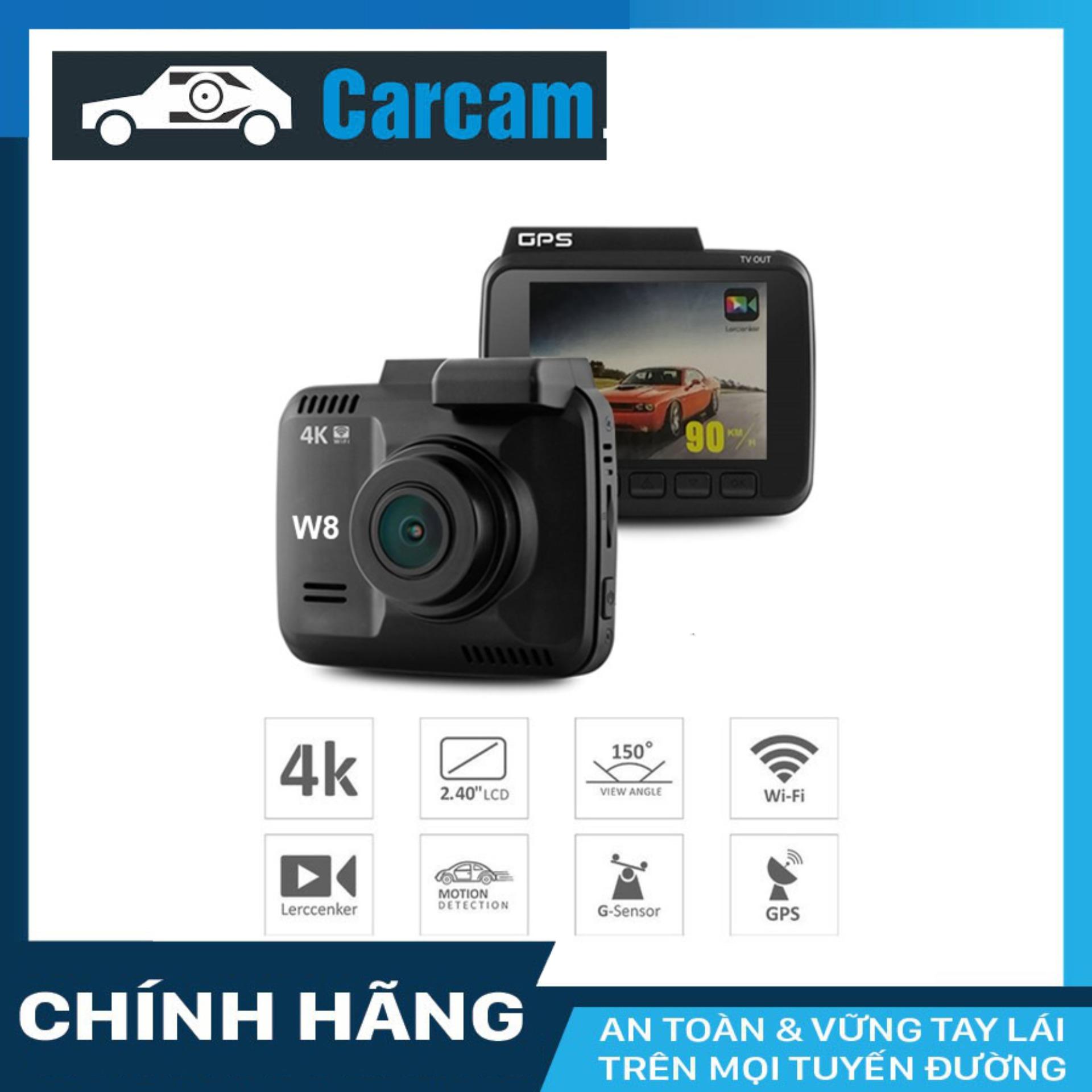 Camera hành trình W8 Carcam Wifi G.P.S 4K + thẻ nhớ 32/64GB class 10