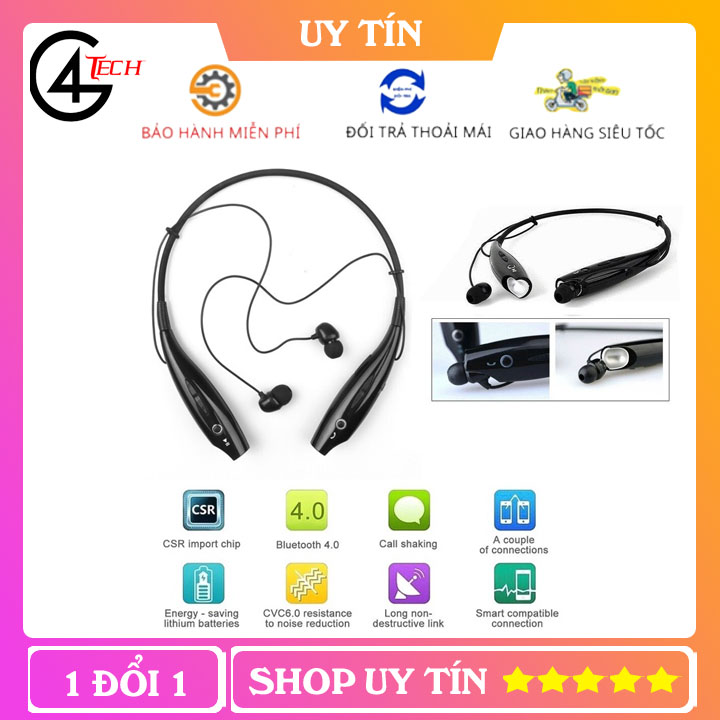 Tai nghe bluetooth thể thao HBS 730 kèm mic chống ồn kiểu dáng thể thao
