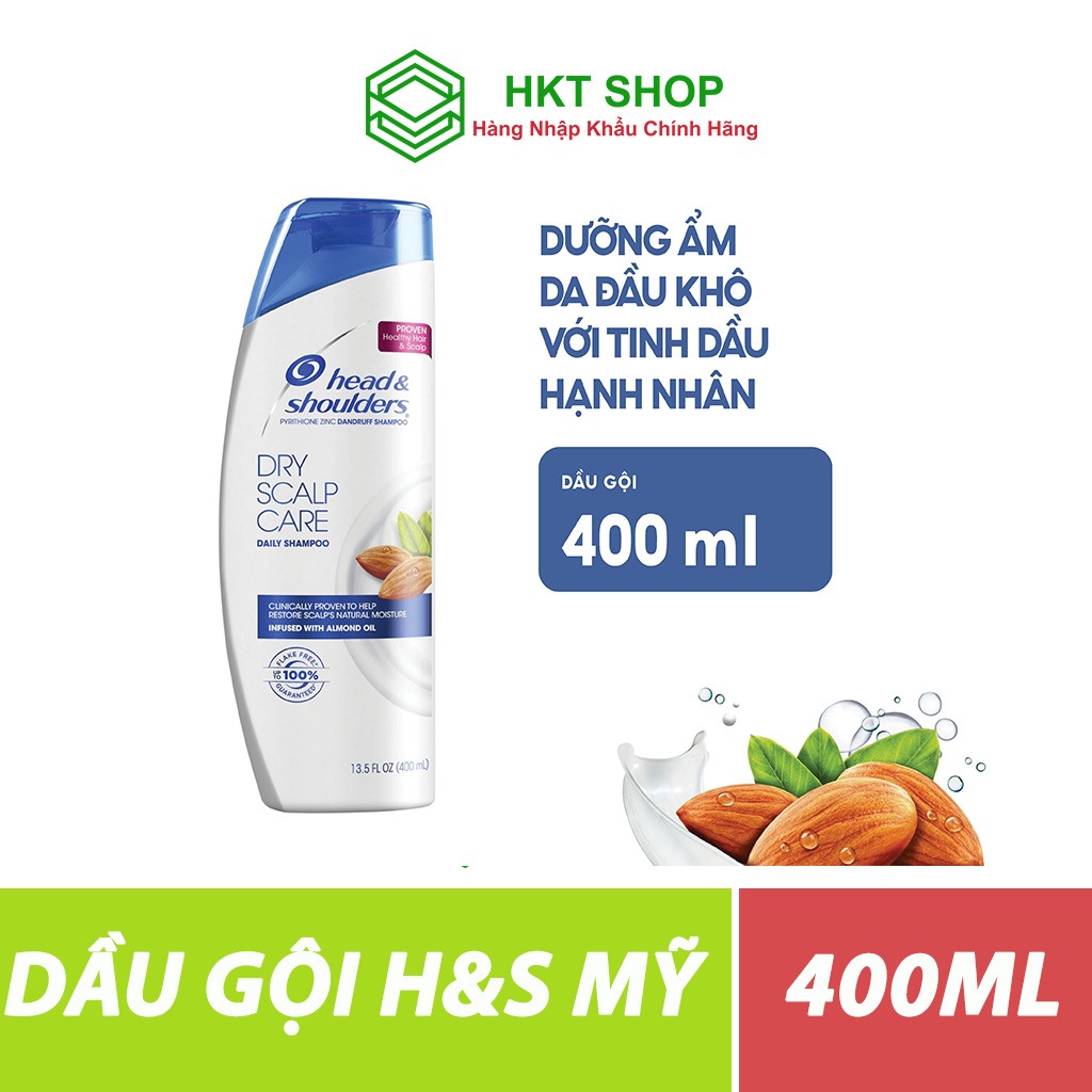 Dầu gội head&shoulders dry scalp care 400ml - hkt shop