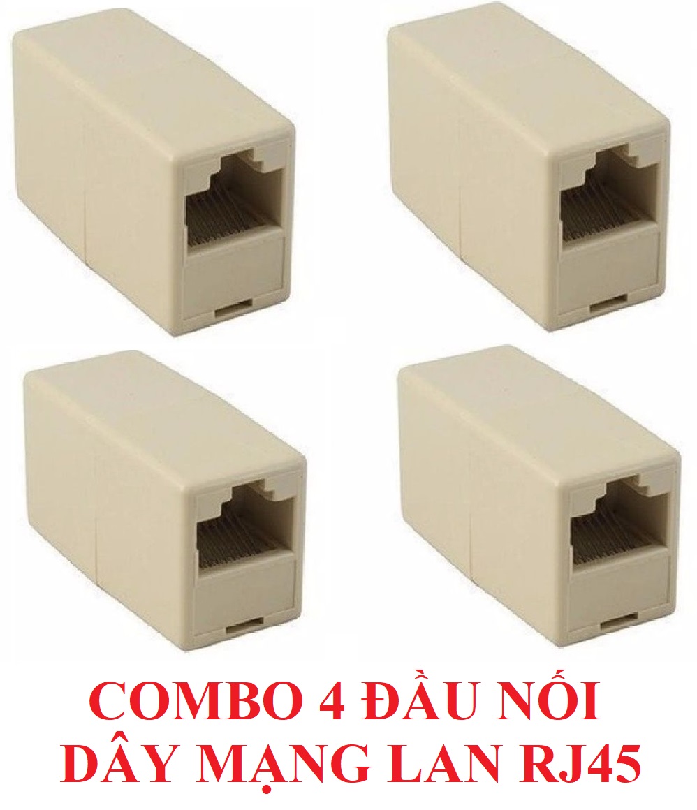 Combo 4 đầu nối dây cáp mạng Internet / Lan chuẩn RJ45