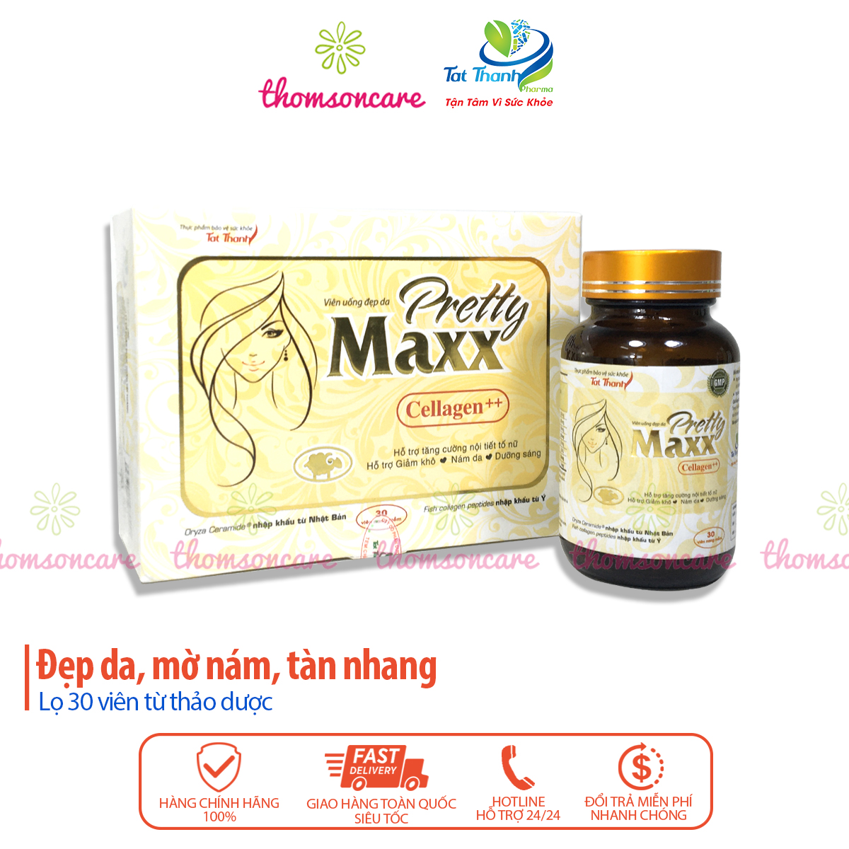 Pretty Maxx - Viên uống giúp làm đẹp da ngăn ngừa lão hóa